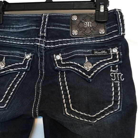 Miss Me CLASSIC COOL BIG STITCH CAPRI 25 - Picture 5 of 10